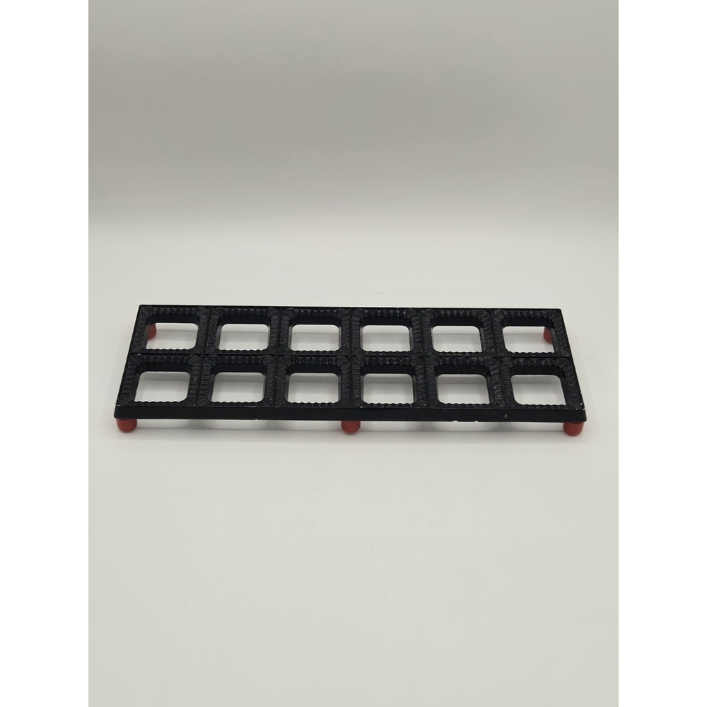 Vintage Ravioli Maker Tray Metal Grid Pasta Press 12 Square Mold Kitchen Tool